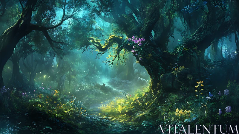 Ethereal Forest Canopy: Volumetric Light Through Ancient Woodland Architecture