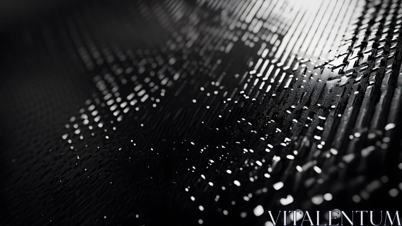 Abstract black surface with geometric patterns and glossy highlights.