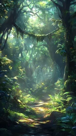 Emerald Cathedral: Light Pierces the Verdant Canopy.