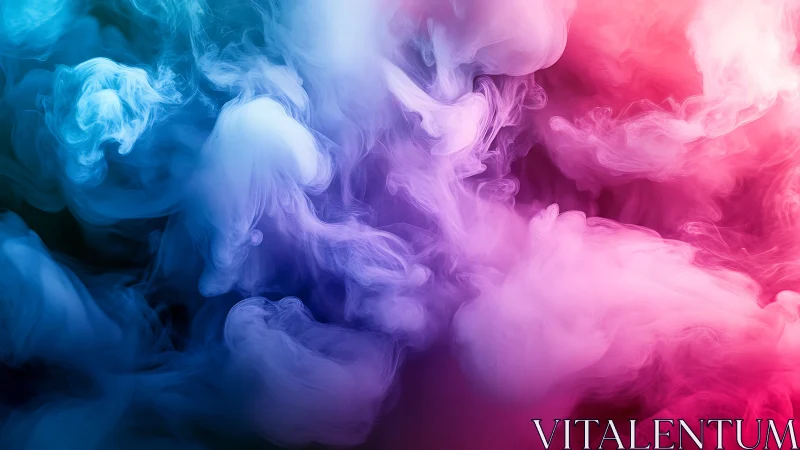 Soft swirling clouds of blue and pink dreamy color play.