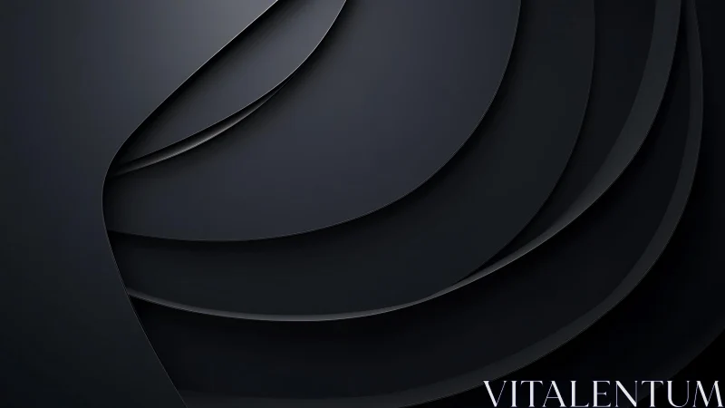 Sleek black layered abstract background with modern curves.