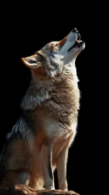 Moonless night still trembles as the lone coyote sings