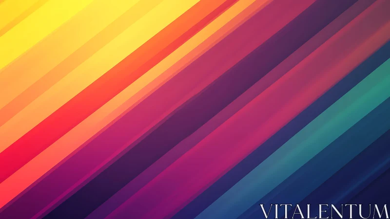 Vibrant Diagonal Gradient Lines Abstract Digital Artwork.