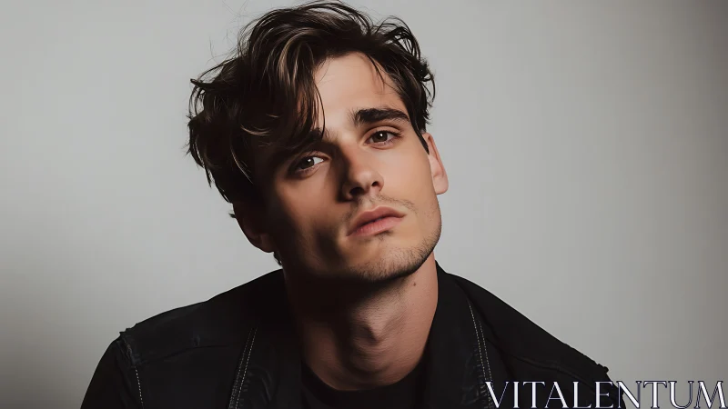 Male subject in three-quarter portrait against plain backdrop.