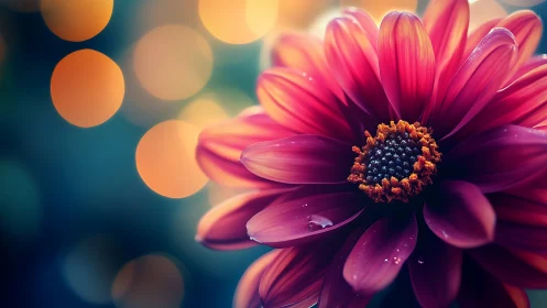 Magenta Daisy Dreams: Luminous Petals in Golden Hour Reverie.