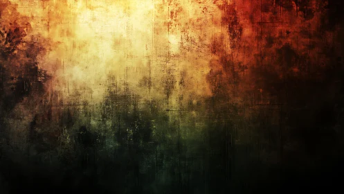Grunge textured abstract background in warm earth tones and dark hues.