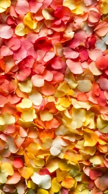 Sunset petal confetti in a cascading garden daydream.