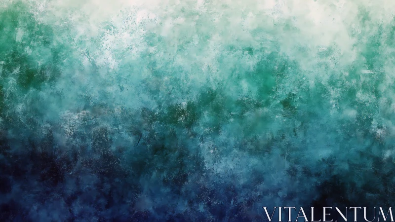 Gentle teal and blue abstract wash with soothing ocean glow.