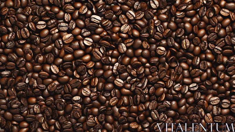Macro coffee bean field with uniform textural repetition pattern.