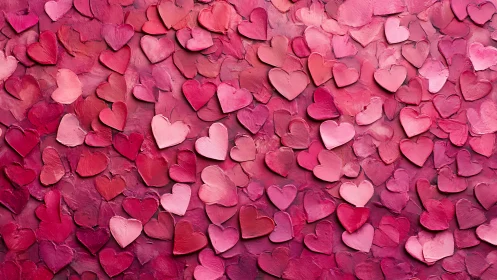 Pink Heart Background Texture