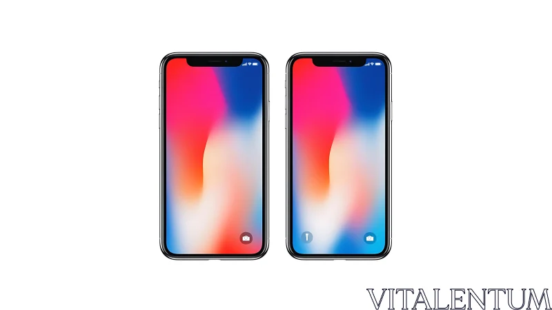 Dual iPhone X Devices with Distinctive Lock Screen Interface Variants.