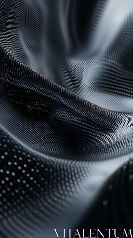 Gently flowing digital mesh folds into a soft abstract valley