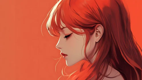 Crimson quietness leans into the light and whispers inward