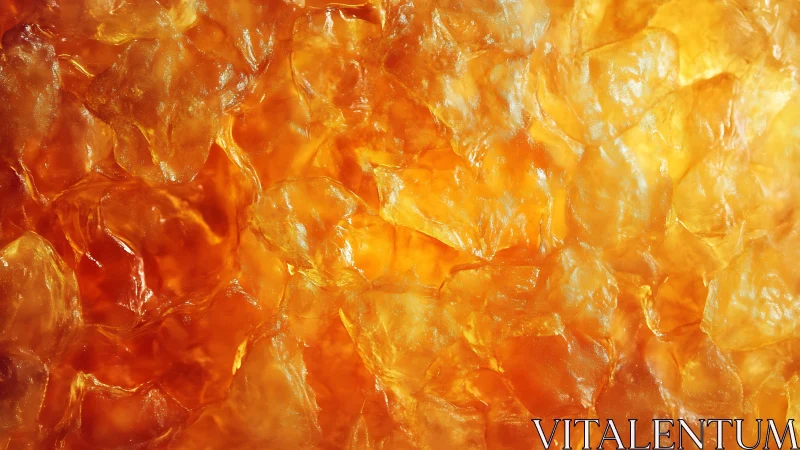 Golden Amber Light Through Ice Crystals.