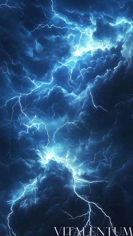 Electric storm clouds glowing with wild midnight energy.