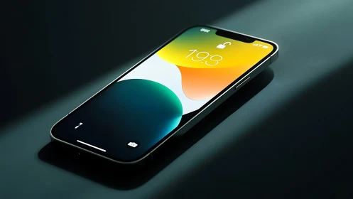 Modern smartphone displays vibrant gradient interface design