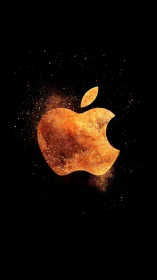 Glowing Apple Logo Radiates Warmth and Energy