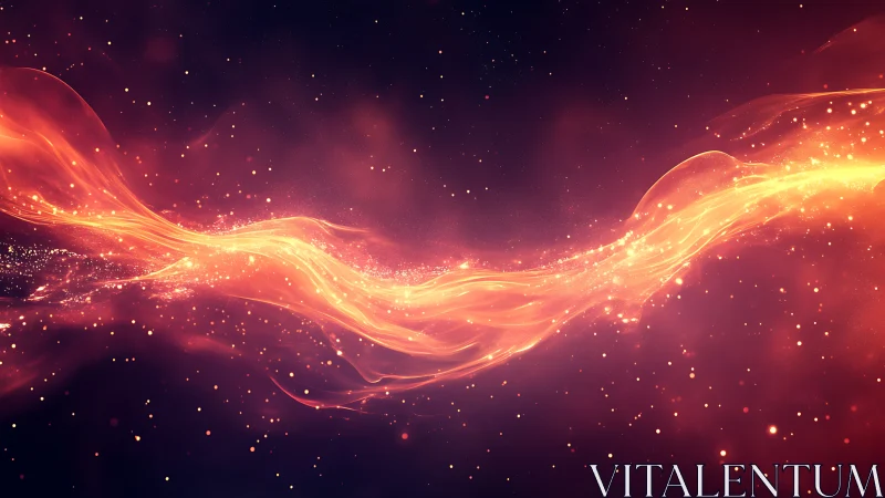 Flowing luminous energy ribbons against deep space backdrop.