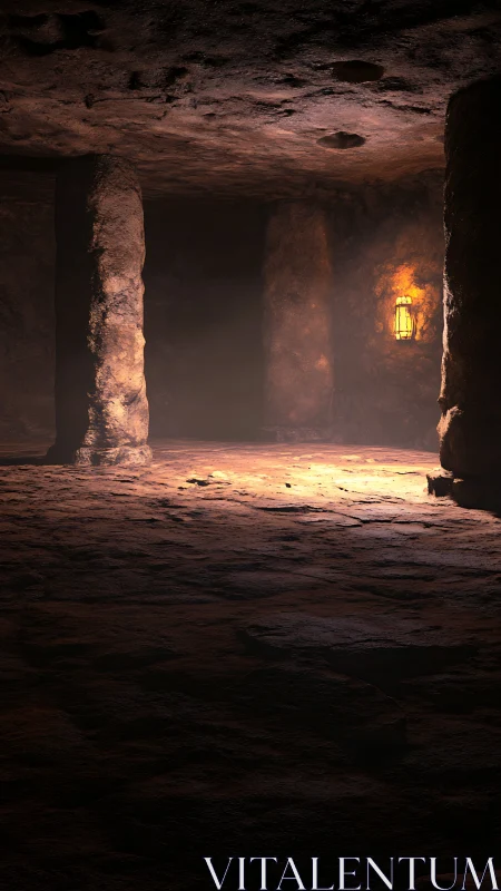 Lanternlit cavern hall where stone columns guard secrets.
