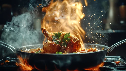 High-Heat Wok Magic: Culinary Fire and Flavor.