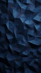 Geometric dark blue low-poly surface forms continuous field