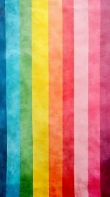 Radiant rainbow stripes create a joyful wall of soft color