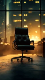 Premium Executive Office Chair in Modern High-Rise Interior Space