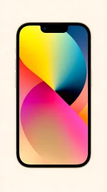 Fluid Gradient Composition: iPhone Display with Organic Mesh Surfaces.