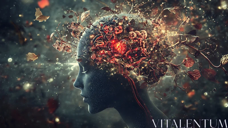 Starlit mindscape where tangled thoughts bloom into light.