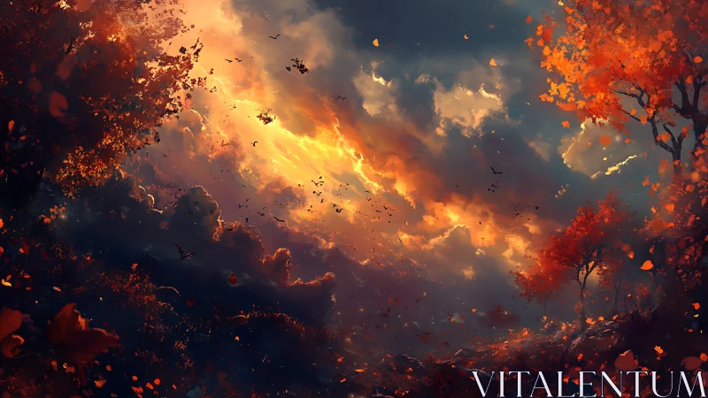 Apocalypse in Amber: Where Autumn Burns the Sky.