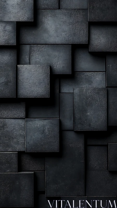 Moody layered metal panels creating calm geometric depth.