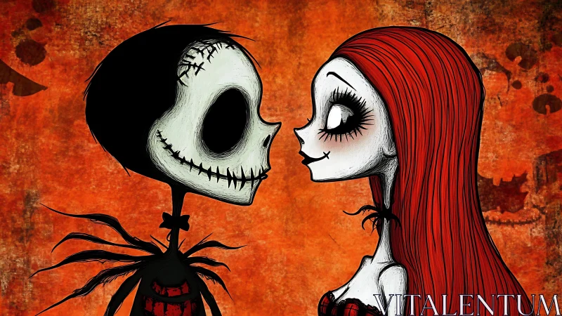 Skeletal Romance: Jack and Sally Portrait.