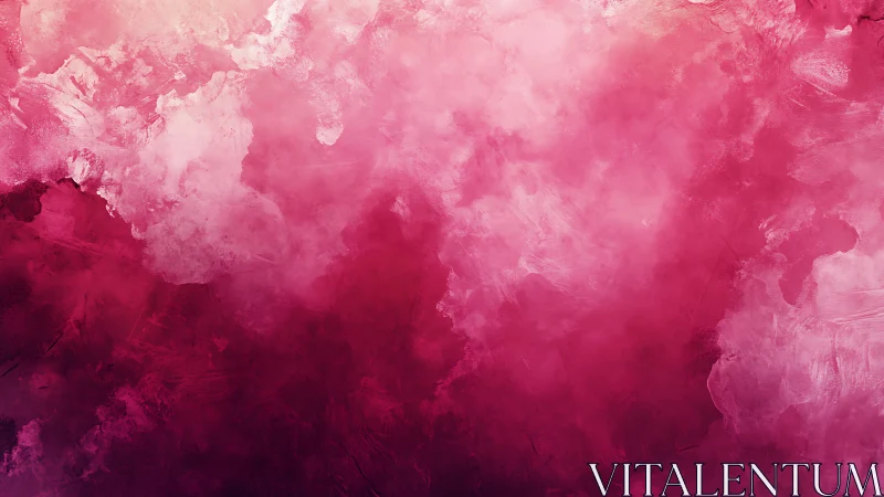 Monochromatic magenta cloudscape with layered diffuse brush textures