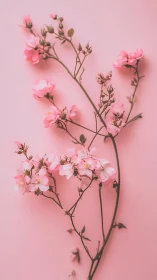 Delicate Pink Carnations Against Soft Monochromatic Background.