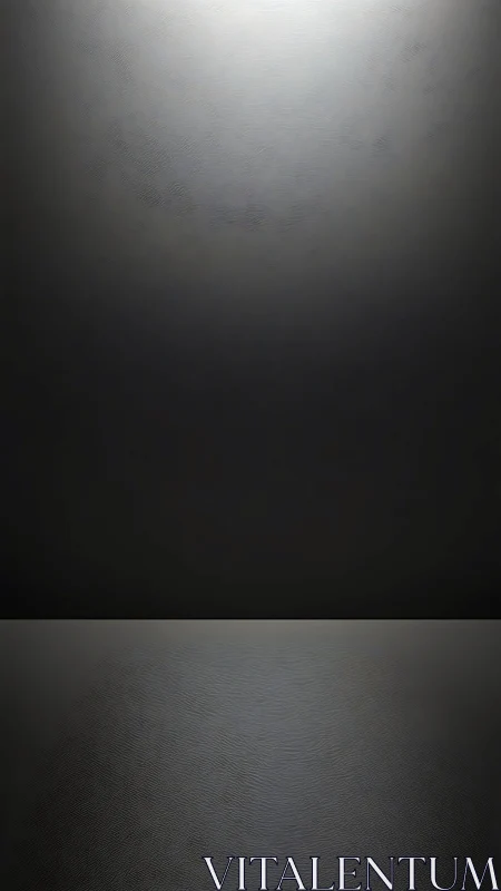 Softly lit dark studio backdrop with calm reflective floor.