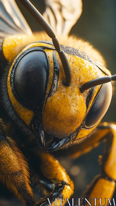 Hyperdetailed hornet macro reveals compound eyes and chitin