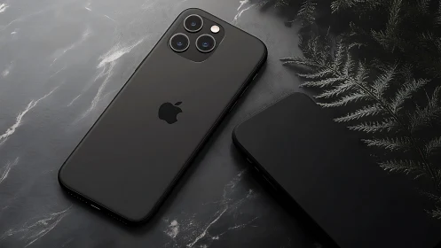 Black iPhone 12 Pro with Triple Lens Camera Setup.