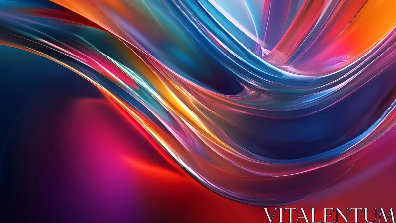 Color rivers pour through glassy curves and quietly glow