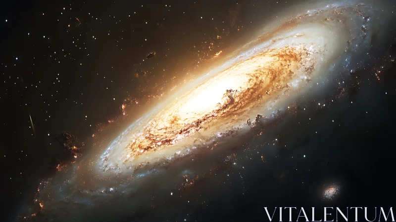 Gentle spiral galaxy glowing like a quiet cosmic hearth.