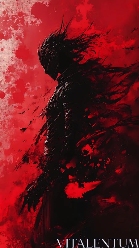 Bloodred wraith knight dissolving into stormborn shadows.