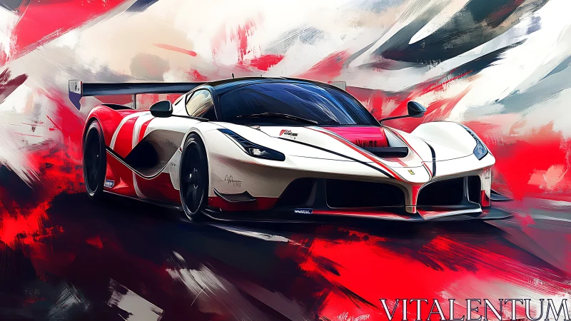 Track-bred hypercar rendered in dynamic digital speed abstraction