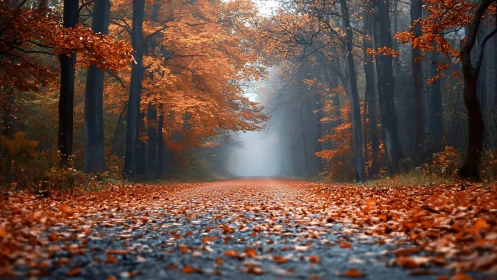 Amber Veil: Where Autumn's Breath Transforms Forest Into Silk.
