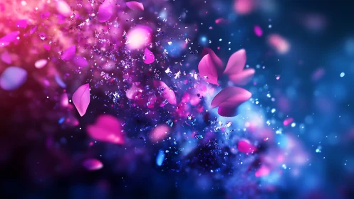 Luminous Petals Dancing Through Starlit Wonder.