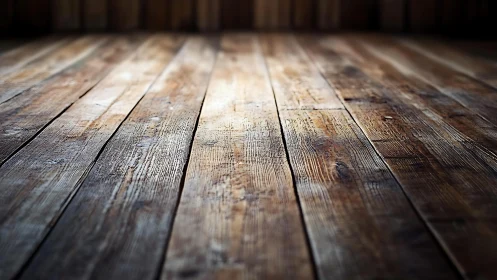 Rustic wooden floorboards with dramatic lighting in vintage style.