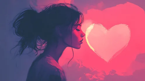 Love Whispers in Neon Glow.