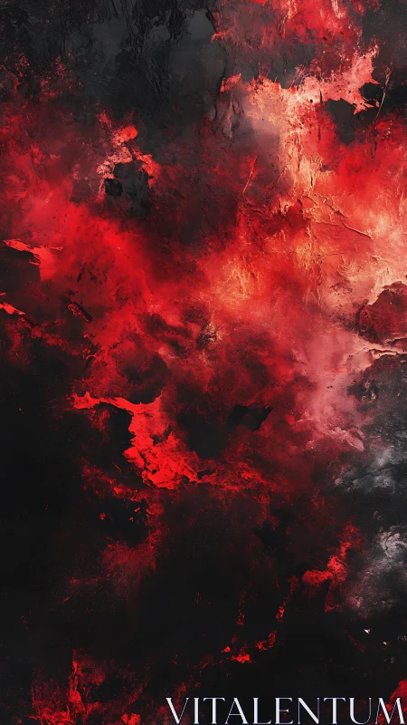 Molten shadows bloom as crimson nebulae devour the dark