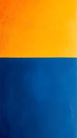 Bicolor wall abstraction with vivid orange and deep blue bands.