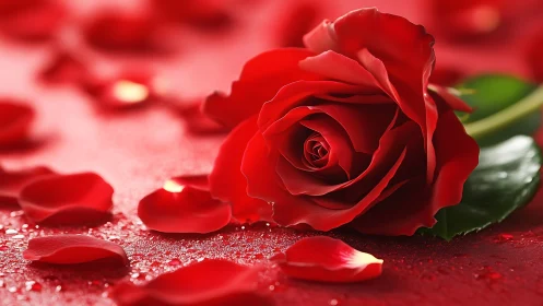 Crimson Romance Blooms in Glittering Reverie.