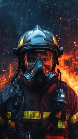 Firefighter in Intense Inferno.