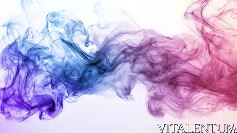 Color-gradient ink smoke plumes in soft minimal backdrop.